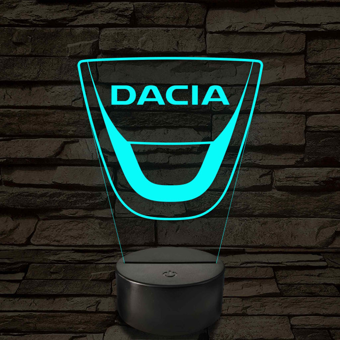 Dacia logó – 7 színű, színváltós LED lámpa