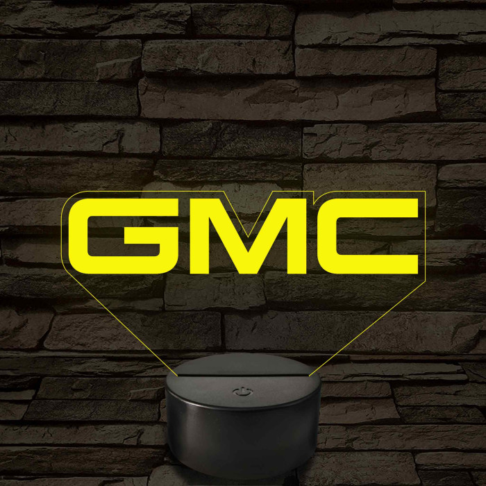 GMC logó – 7 színű, színváltós LED lámpa
