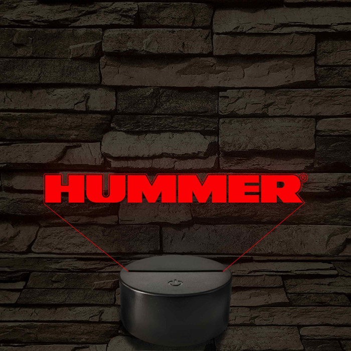 Hummer logó – 7 színű, színváltós LED lámpa