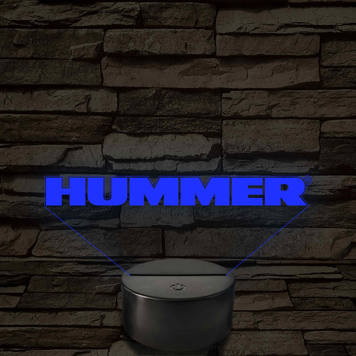 Hummer logó – 7 színű, színváltós LED lámpa