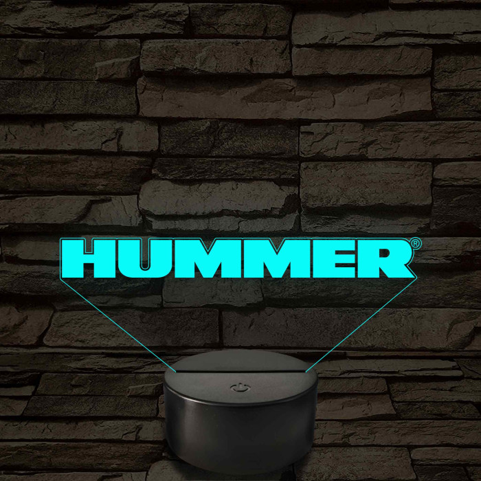 Hummer logó – 7 színű, színváltós LED lámpa