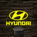 Hyundai logó – 7 színű, színváltós LED lámpa