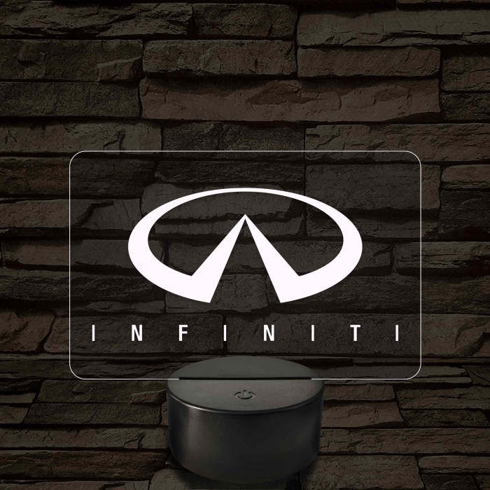 Infiniti logó – 7 színű, színváltós LED lámpa