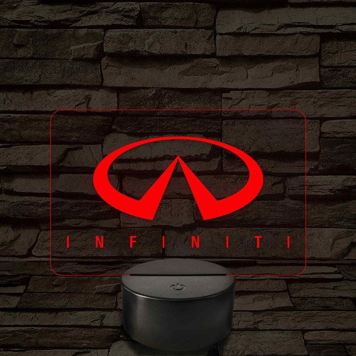 Infiniti logó – 7 színű, színváltós LED lámpa