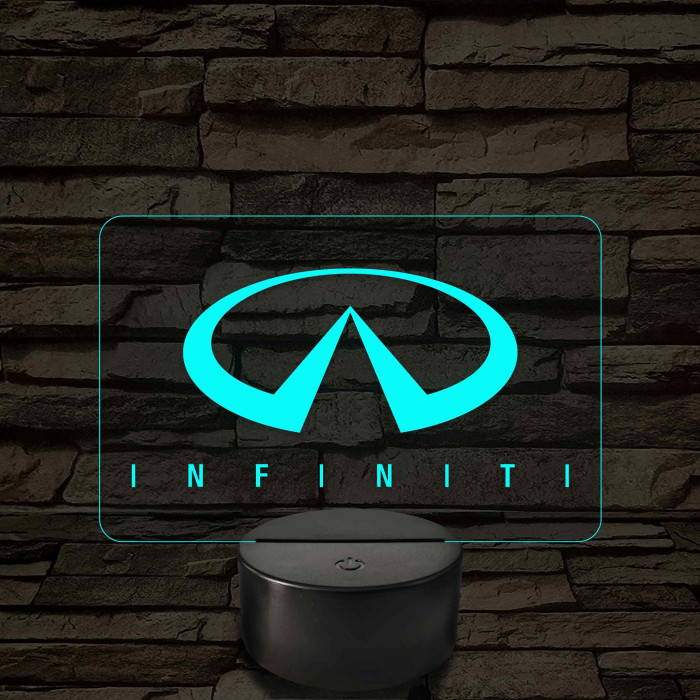 Infiniti logó – 7 színű, színváltós LED lámpa