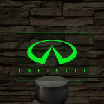 Infiniti logó – 7 színű, színváltós LED lámpa