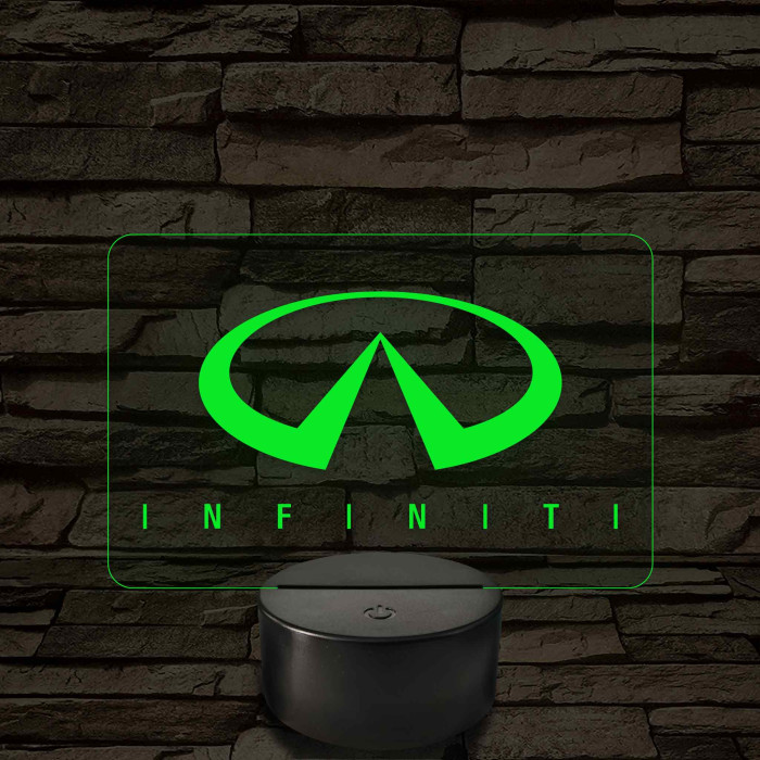 Infiniti logó – 7 színű, színváltós LED lámpa
