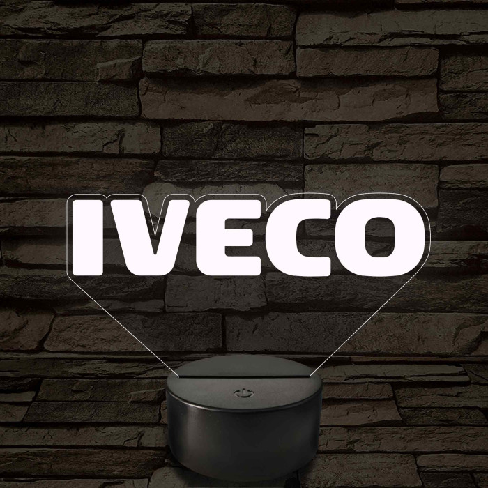 Iveco logó – 7 színű, színváltós LED lámpa
