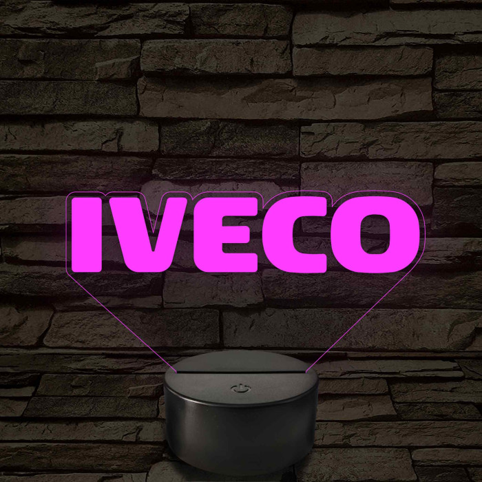 Iveco logó – 7 színű, színváltós LED lámpa