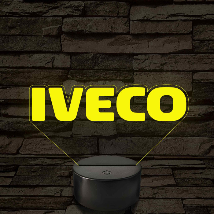 Iveco logó – 7 színű, színváltós LED lámpa