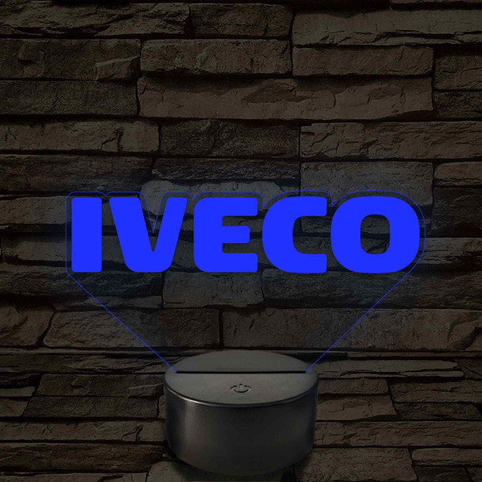 Iveco logó – 7 színű, színváltós LED lámpa