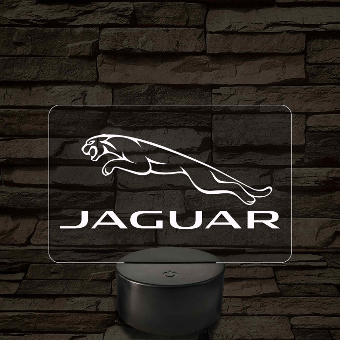 Jaguar logó – 7 színű, színváltós LED lámpa