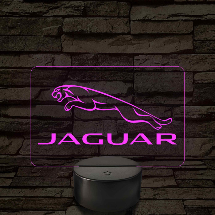 Jaguar logó – 7 színű, színváltós LED lámpa