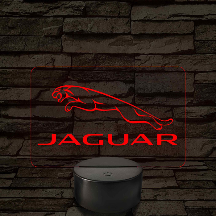 Jaguar logó – 7 színű, színváltós LED lámpa