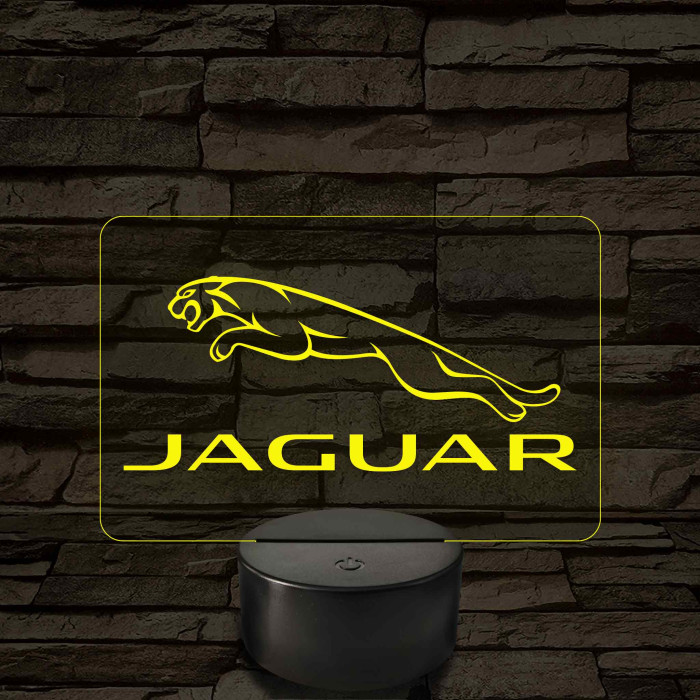 Jaguar logó – 7 színű, színváltós LED lámpa