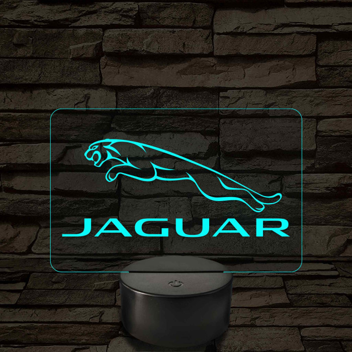 Jaguar logó – 7 színű, színváltós LED lámpa
