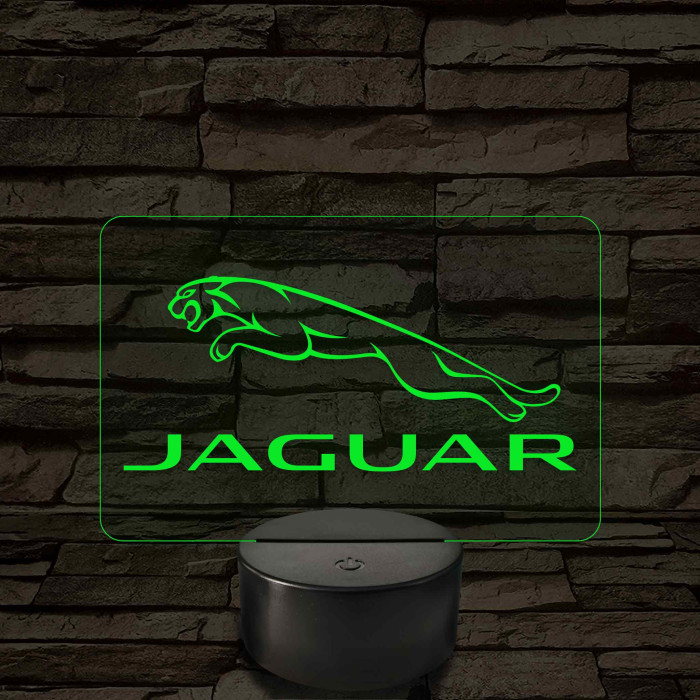 Jaguar logó – 7 színű, színváltós LED lámpa