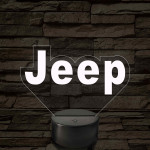 Jeep logó 7 színű, színváltós 3D LED lámpa