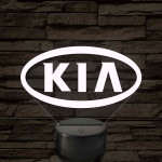 KIA logó 7 színű, színváltós 3D LED lámpa