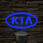 KIA logó 7 színű, színváltós 3D LED lámpa