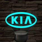 KIA logó 7 színű, színváltós 3D LED lámpa