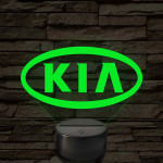 KIA logó 7 színű, színváltós 3D LED lámpa