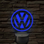 Volkswagen logó - 7 színű, színváltós 3D led lámpa