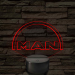 MAN logó - 7 színű, színváltós 3D led lámpa