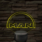 MAN logó - 7 színű, színváltós 3D led lámpa