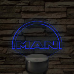 MAN logó - 7 színű, színváltós 3D led lámpa