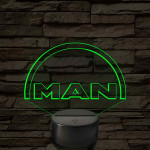 MAN logó - 7 színű, színváltós 3D led lámpa
