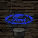 Ford logó – 7 színű, színváltós LED lámpa