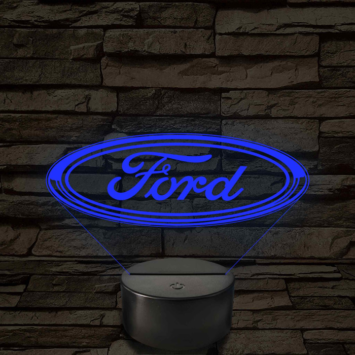 Ford logó – 7 színű, színváltós LED lámpa
