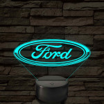Ford logó – 7 színű, színváltós LED lámpa