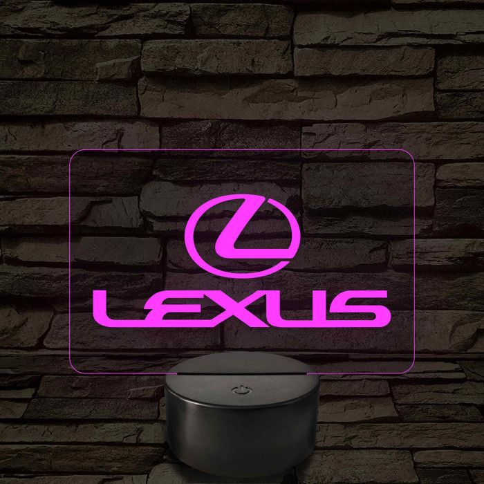 Lexus Embléma – 7 színű, színváltós LED lámpa