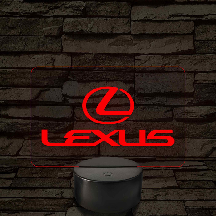 Lexus Embléma – 7 színű, színváltós LED lámpa