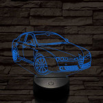 Alfa Romeo 159 autó 7 színű 3D led lámpa