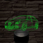 Alfa Romeo Giulietta autó 7 színű 3D led lámpa