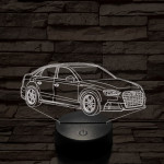 Audi TT autó 7 színű 3D led lámpa
