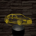 Audi TT autó 7 színű 3D led lámpa