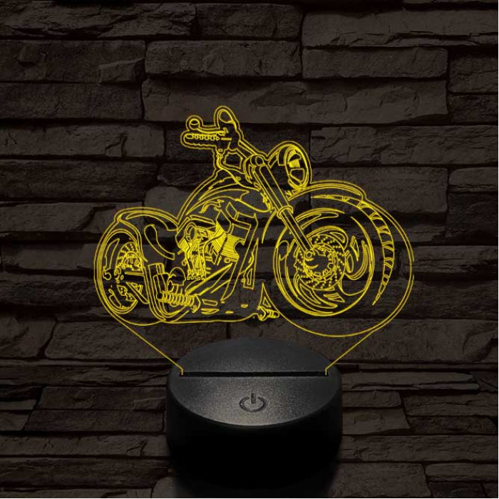 Chopper motor 3D led lámpa