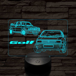 Volkswagen Golf 7 színű 3D led lámpa