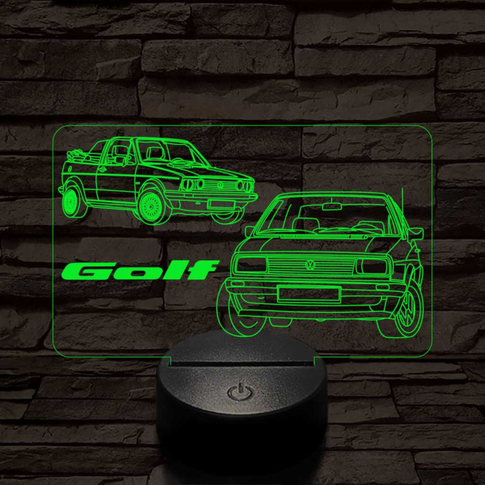 Volkswagen Golf 7 színű 3D led lámpa