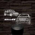 Volkswagen Golf 7 színű 3D led lámpa