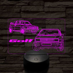 Volkswagen Golf 7 színű 3D led lámpa