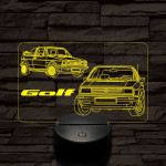 Volkswagen Golf 7 színű 3D led lámpa