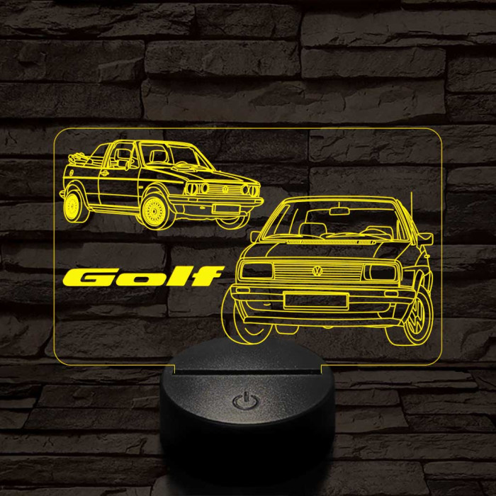 Volkswagen Golf 7 színű 3D led lámpa