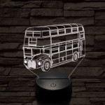 Dupla szintes busz 7 színű 3D led lámpa