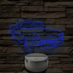 1958 Chevrolet Impala 7 színű 3D led lámpa