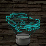1958 Chevrolet Impala 7 színű 3D led lámpa
